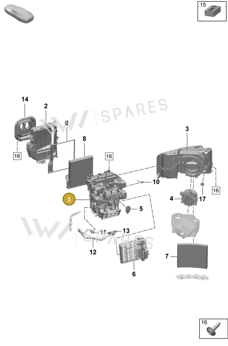 PAD898353 Porsche Air Distribution Housing