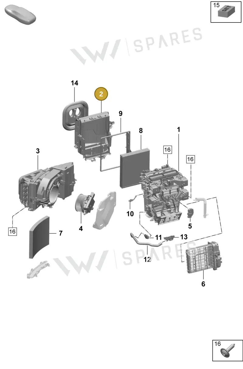 PAD898428A Porsche Evaporator Housing