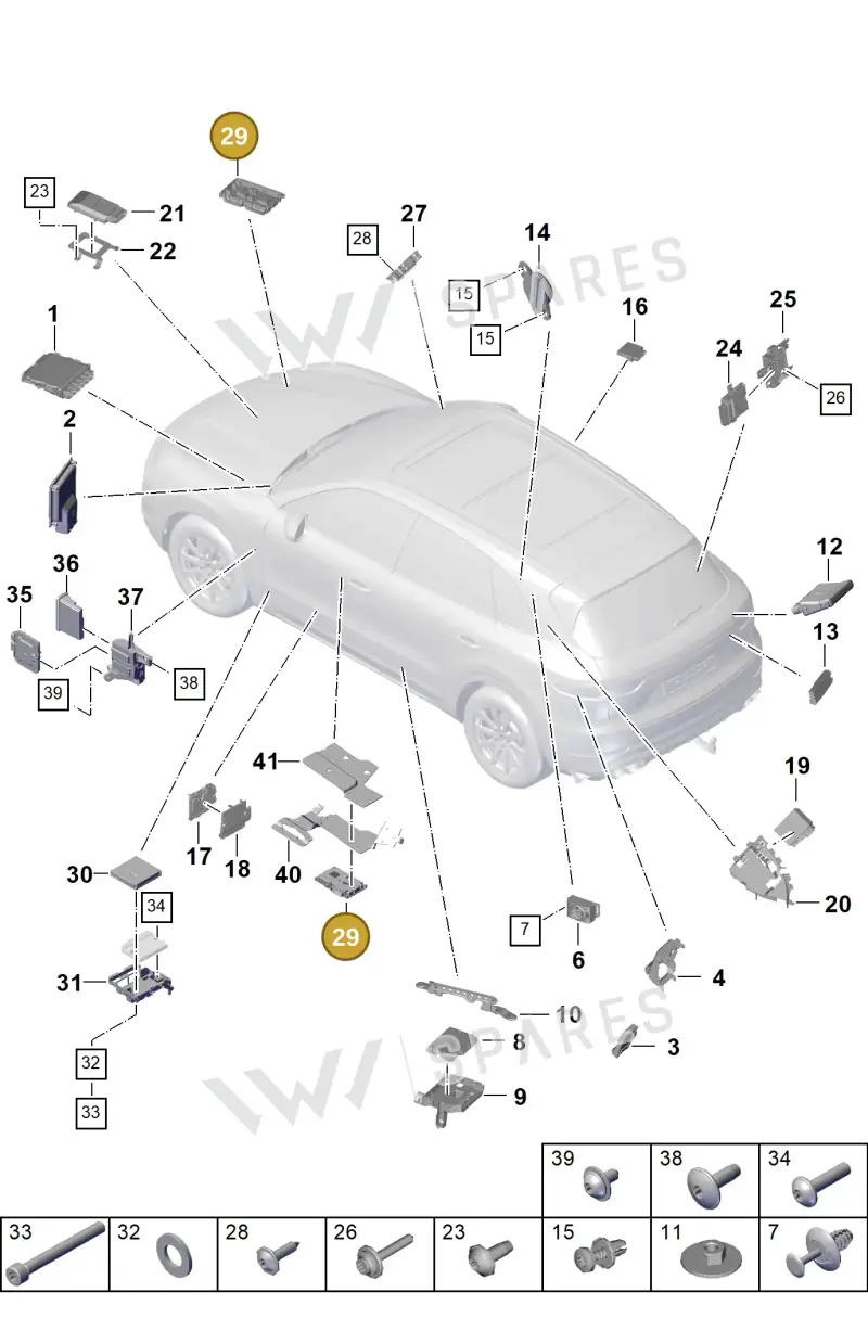 PAD907108B Porsche Control Unit for Driver Assistance Systems
