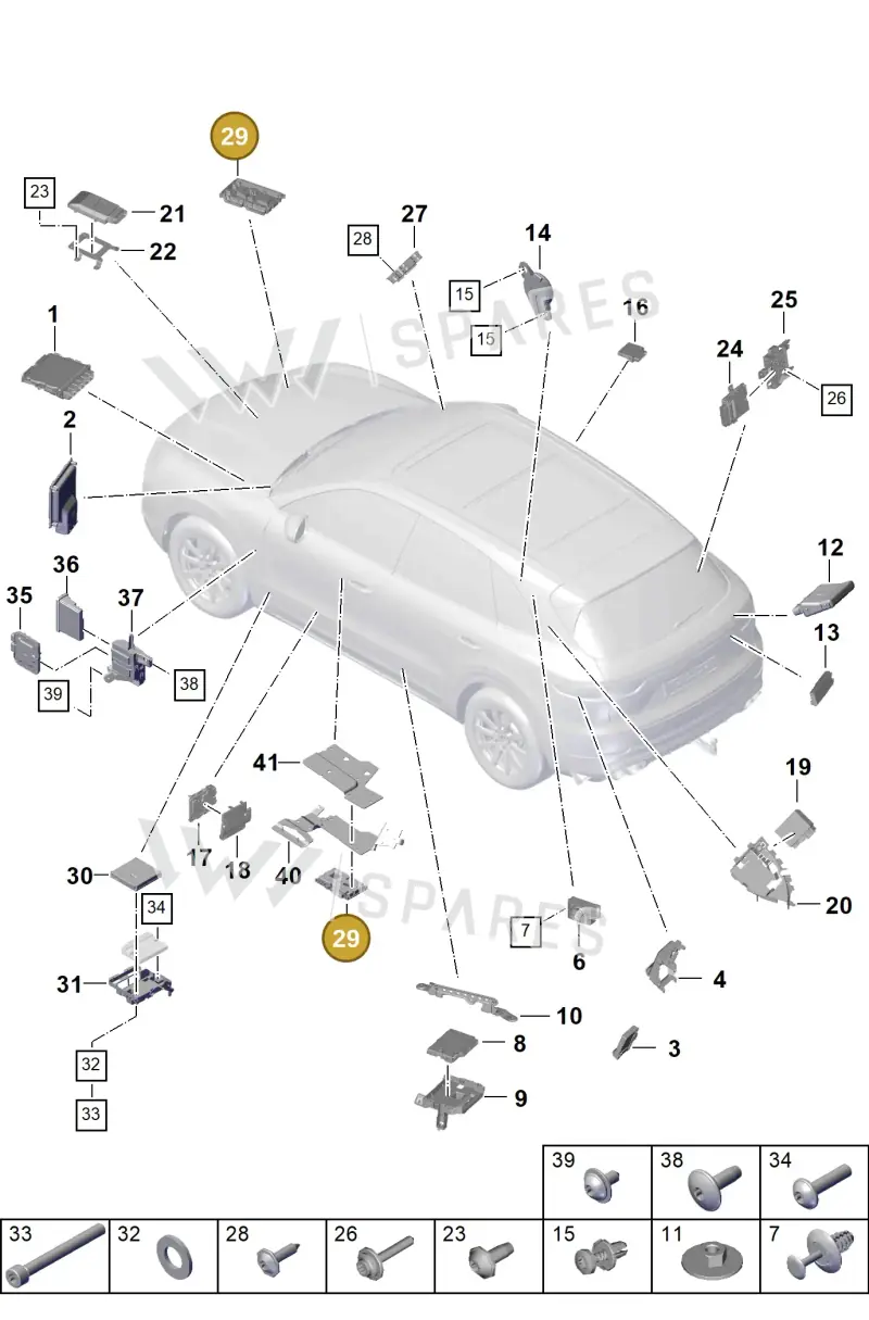 PAD907108C Porsche Control Unit for Driver Assistance Systems