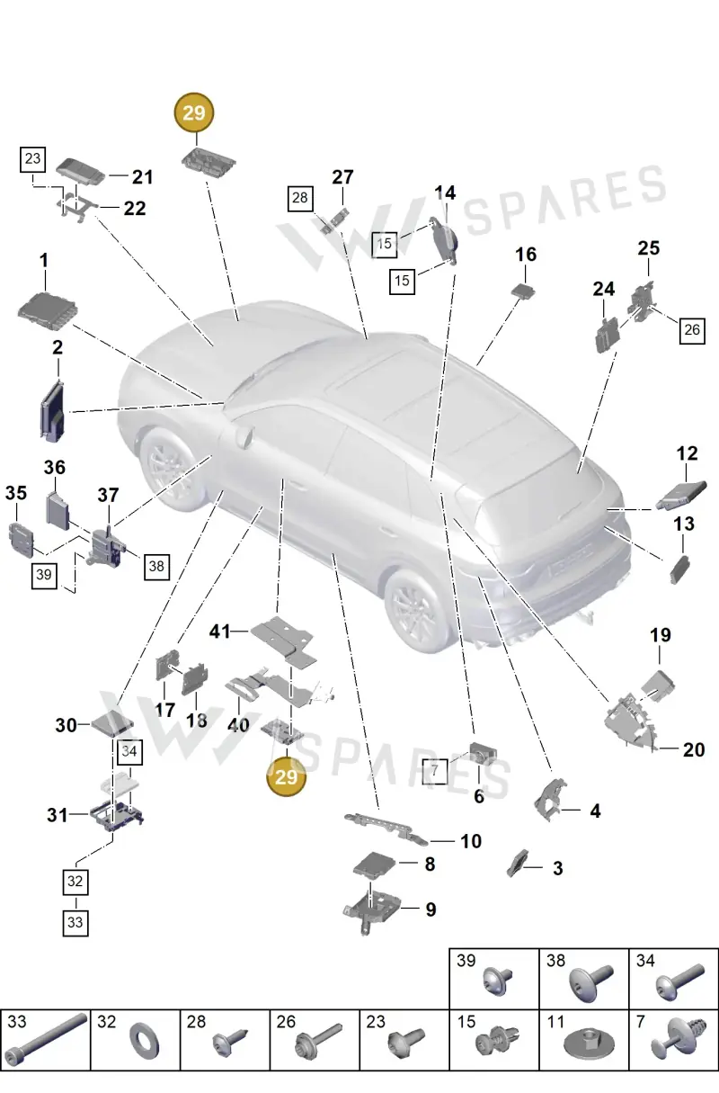 PAD907117B Porsche Control Unit for Driver Assistance Systems