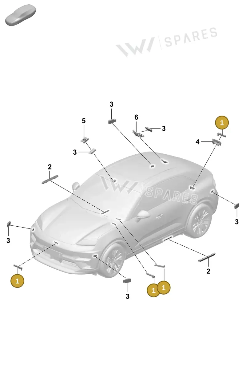 PAD907247 Porsche Aerial