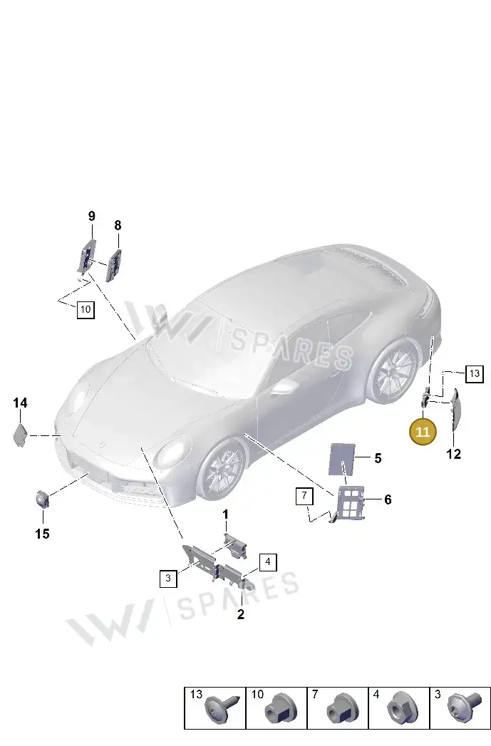 PAD907566 Porsche Control Unit for Lane Change Assistance