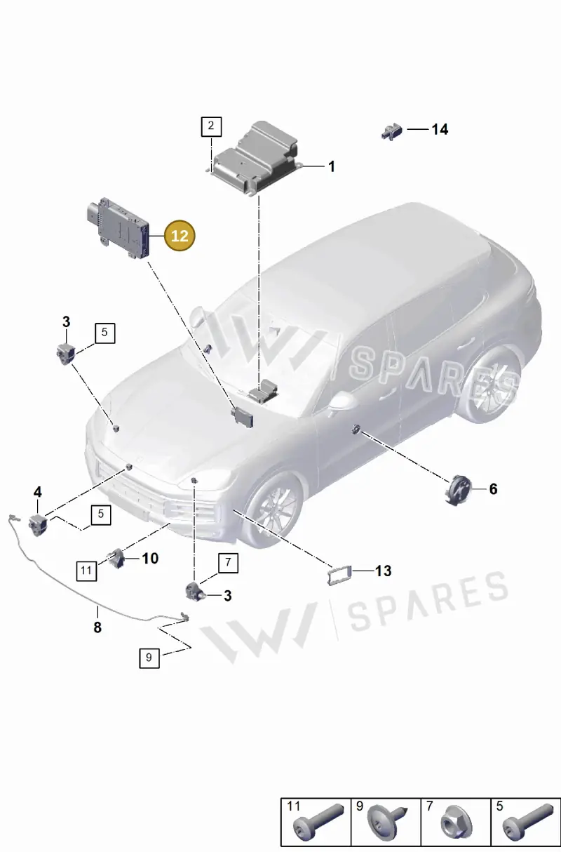 PAD907669 Porsche Radar Sensor