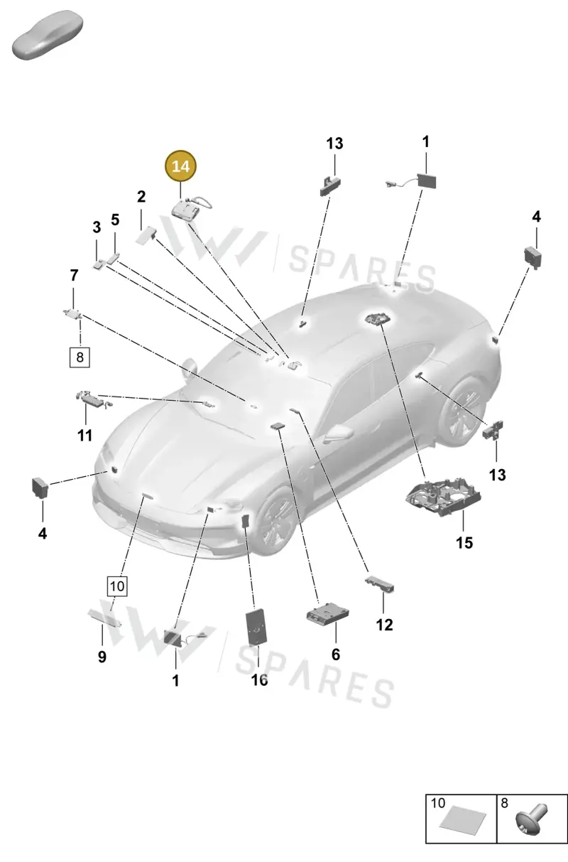 PAD919814 Porsche Sender