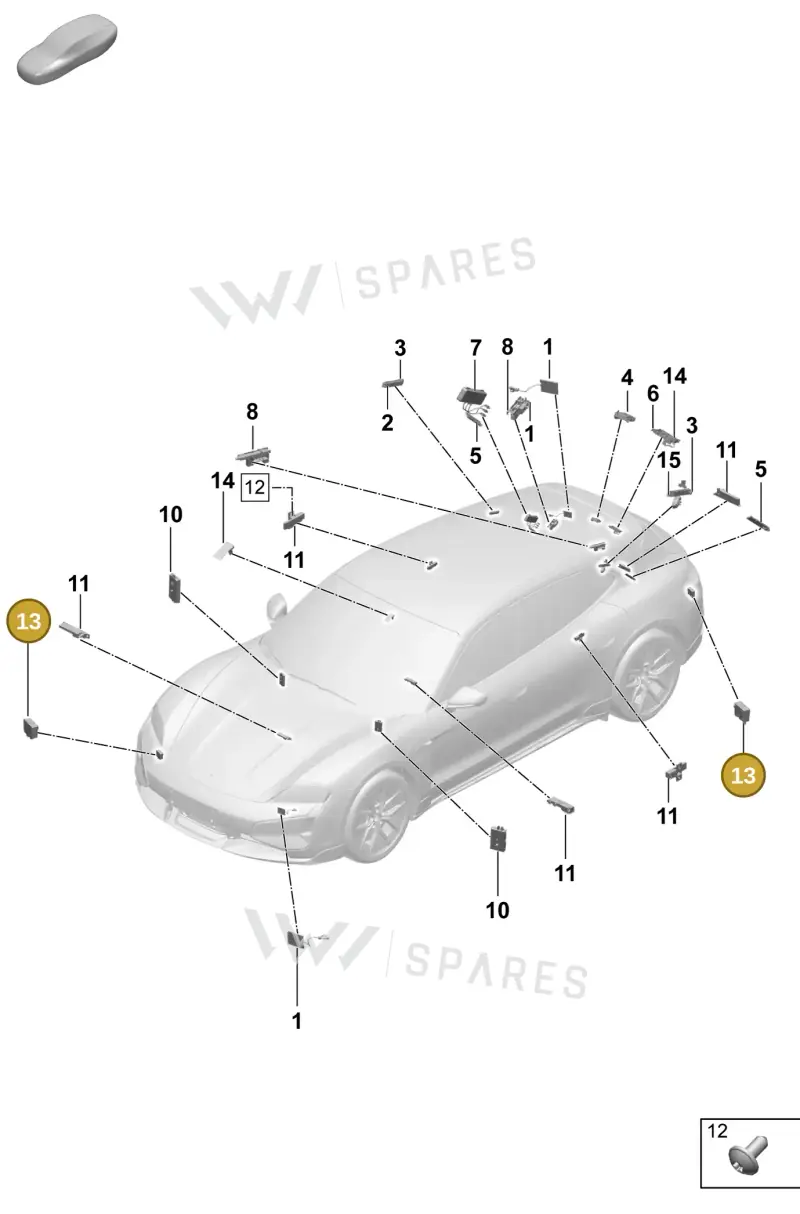 PAE035510 Porsche Telephone Aerial