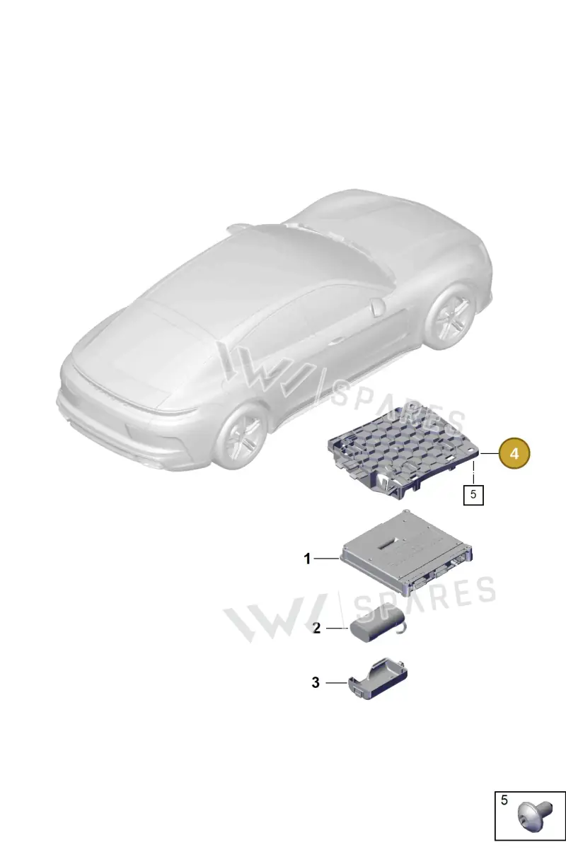 PAE035821 Porsche Retainer for Control Unit