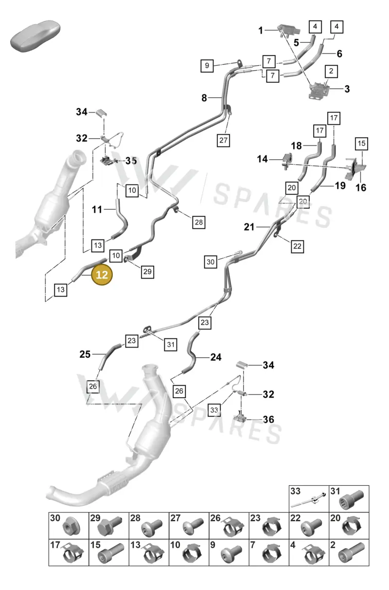 PAE131191P Porsche Molded Hose