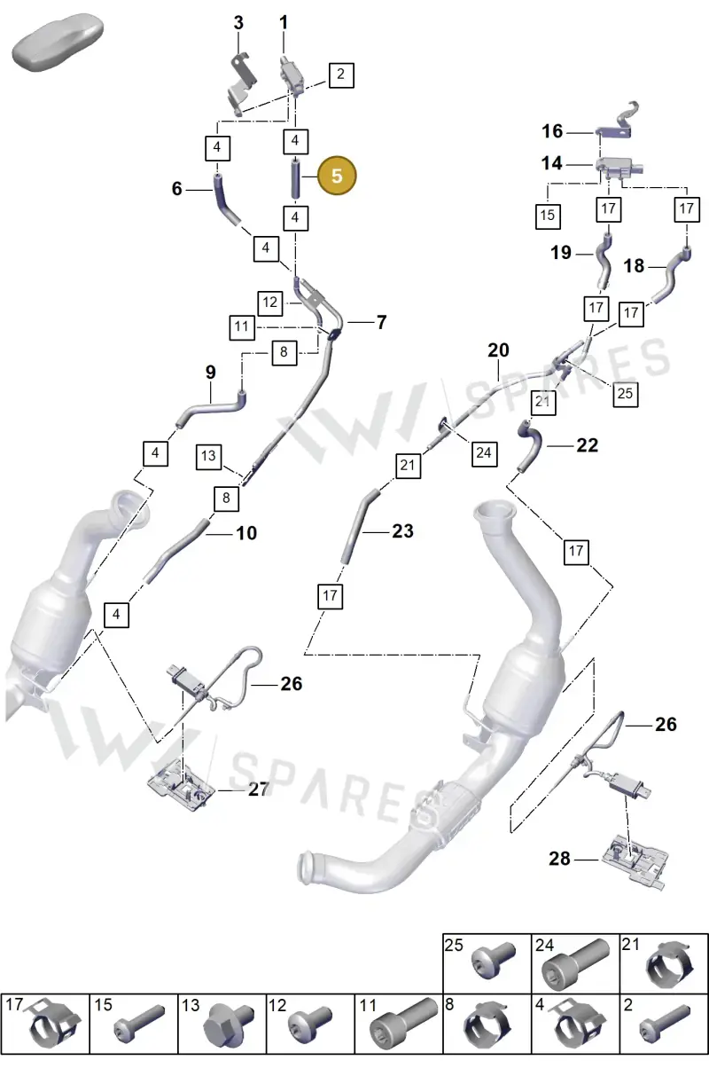 PAE131191 Porsche Molded Hose