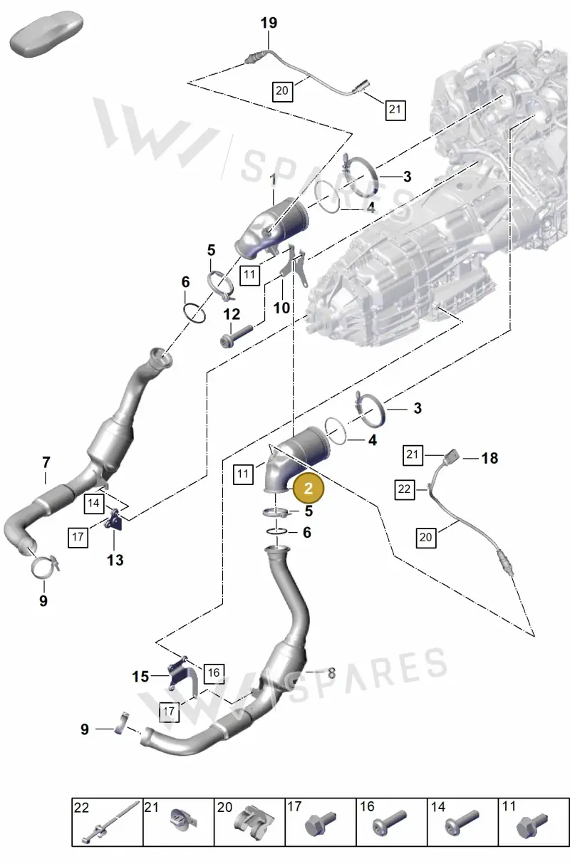 PAE254351X Porsche Catalytic Converter