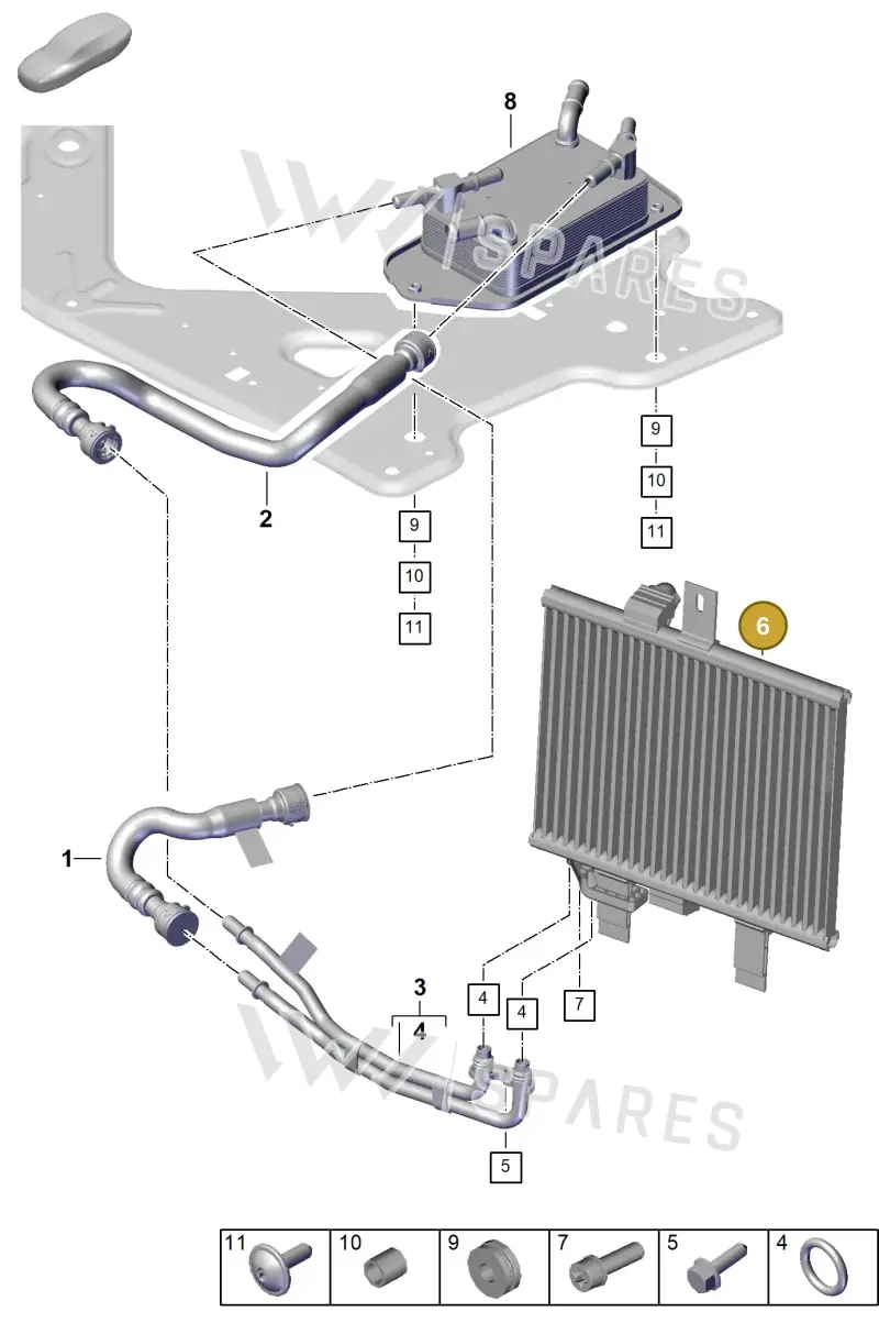 PAE317020 Porsche Gear Oil Cooler