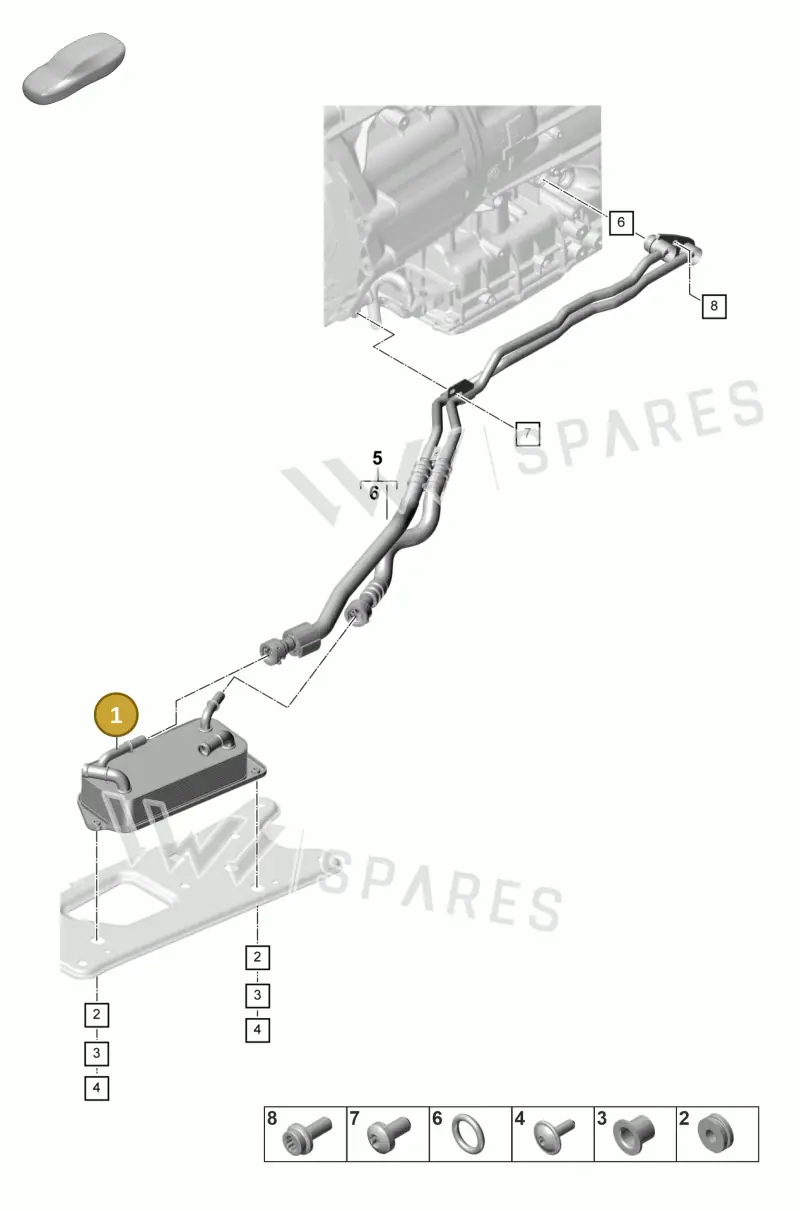 PAE317023A Porsche Gear Oil Cooler