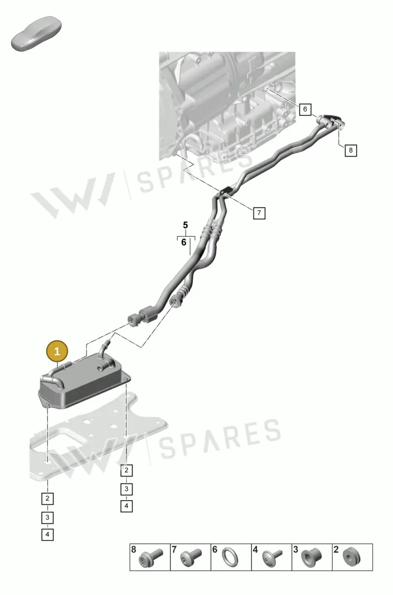 PAE317023 Porsche Gear Oil Cooler