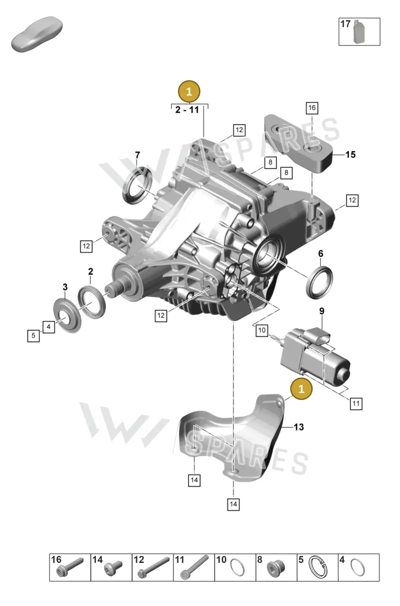 PAE507041CX Porsche Differential