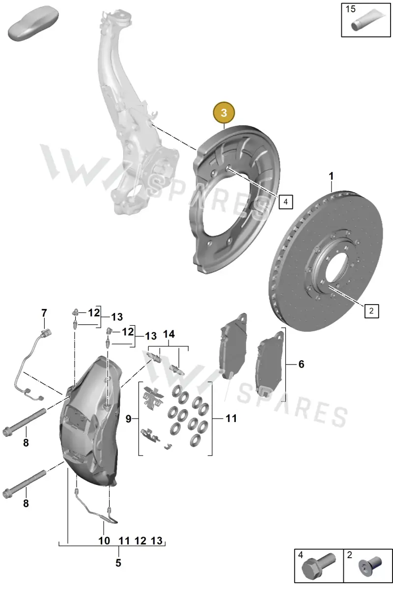 PAE615312 Porsche Cover Plate for Brake Disc