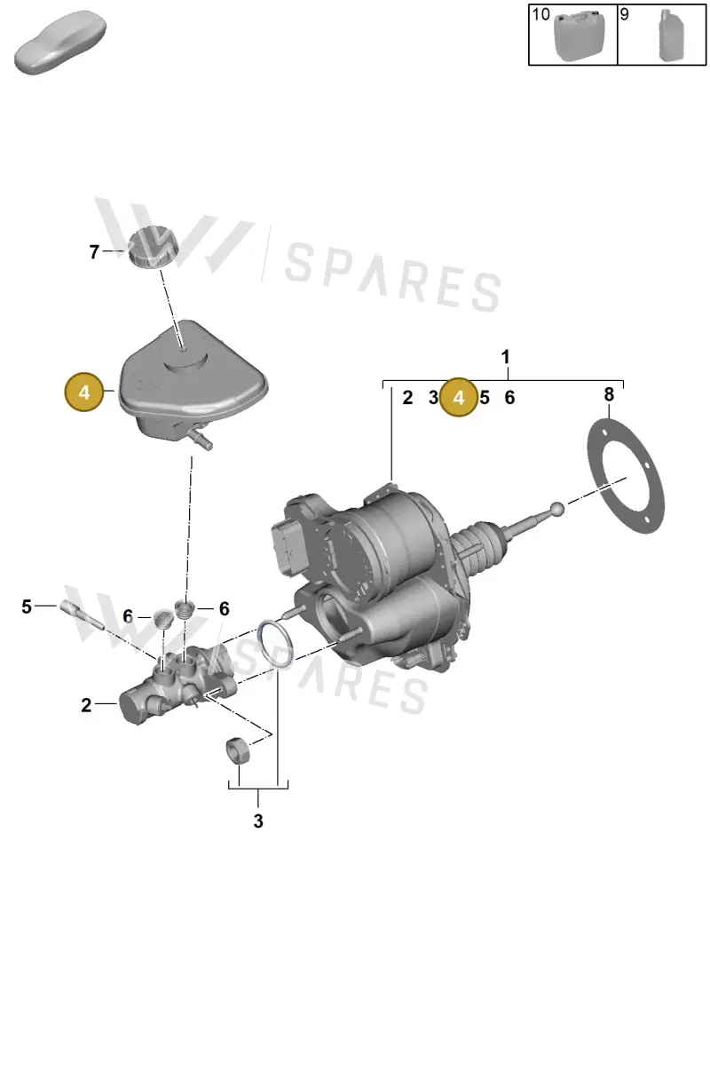 PAE616123 Porsche Reservoir for Brake Fluid