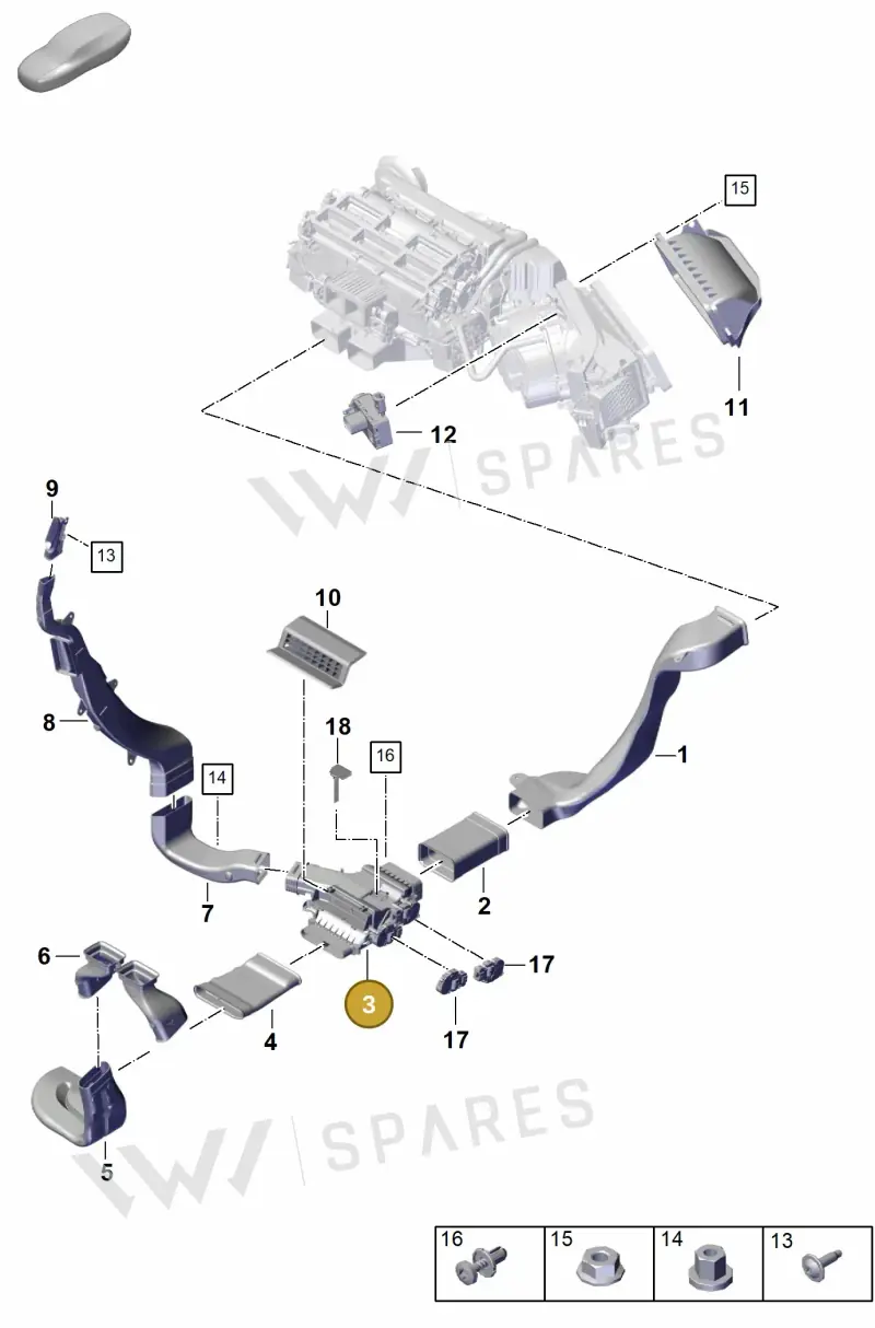 PAE815326 Porsche Air Distribution Housing