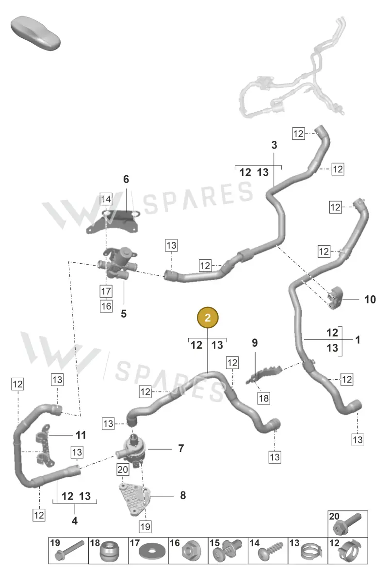 PAE819314H Porsche Heating Hose
