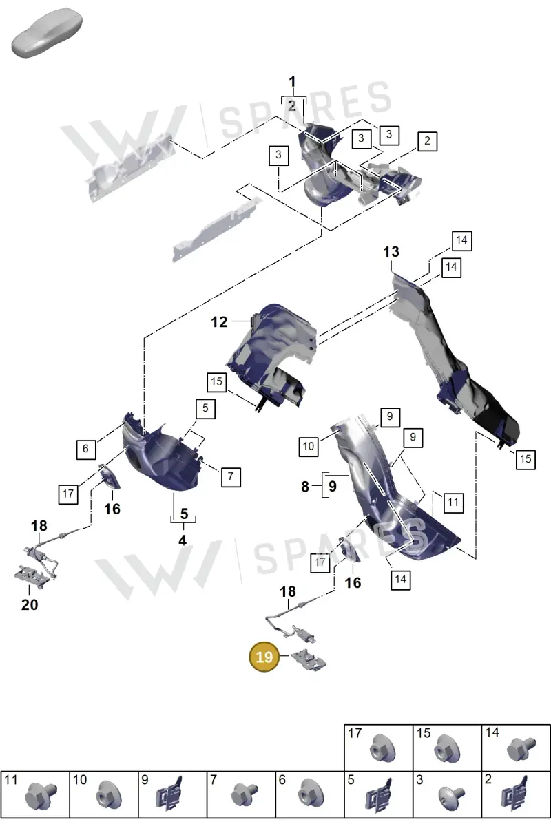 PAE906029 Porsche Holder for Temperature Sensor