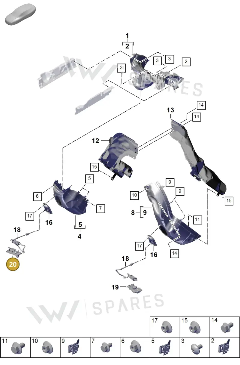 PAE906131 Porsche Holder for Temperature Sensor