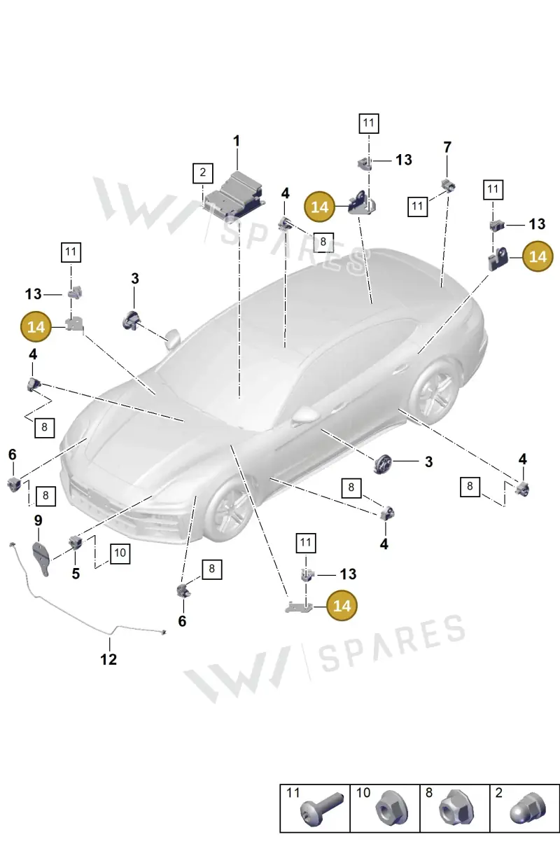 PAE907175 Porsche Bracket