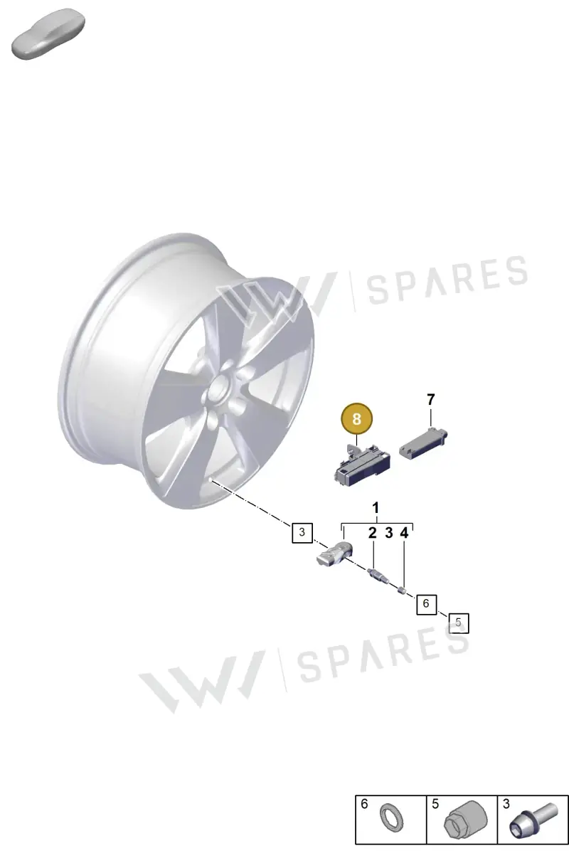 PAE907297 Porsche Retainer for Control Unit