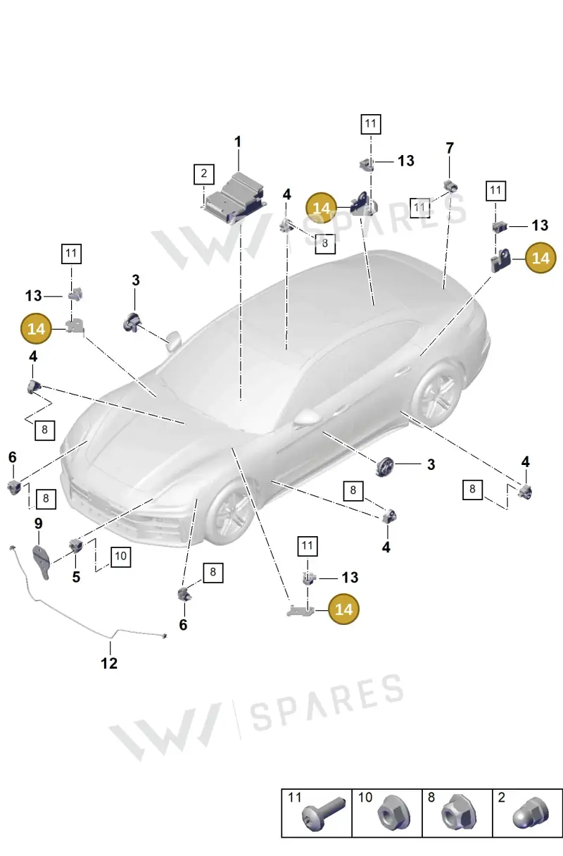 PAE907347 Porsche Bracket