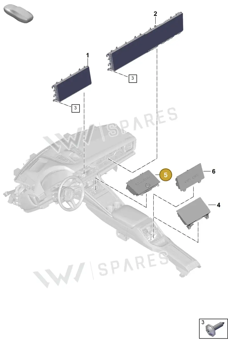 PAE919610ANTO Porsche Air Conditioning (Black Chrome/Black ANTO)