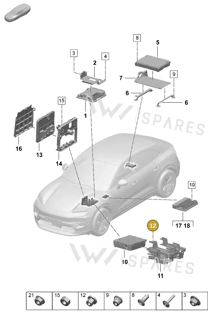 PAF00320700 Porsche Plastic Nut