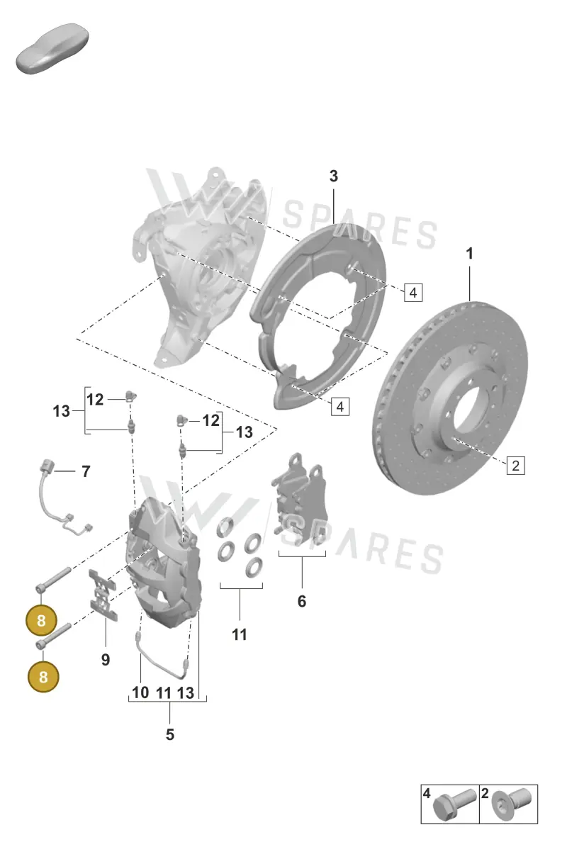 PAF007586 Porsche Socket Head Bolt