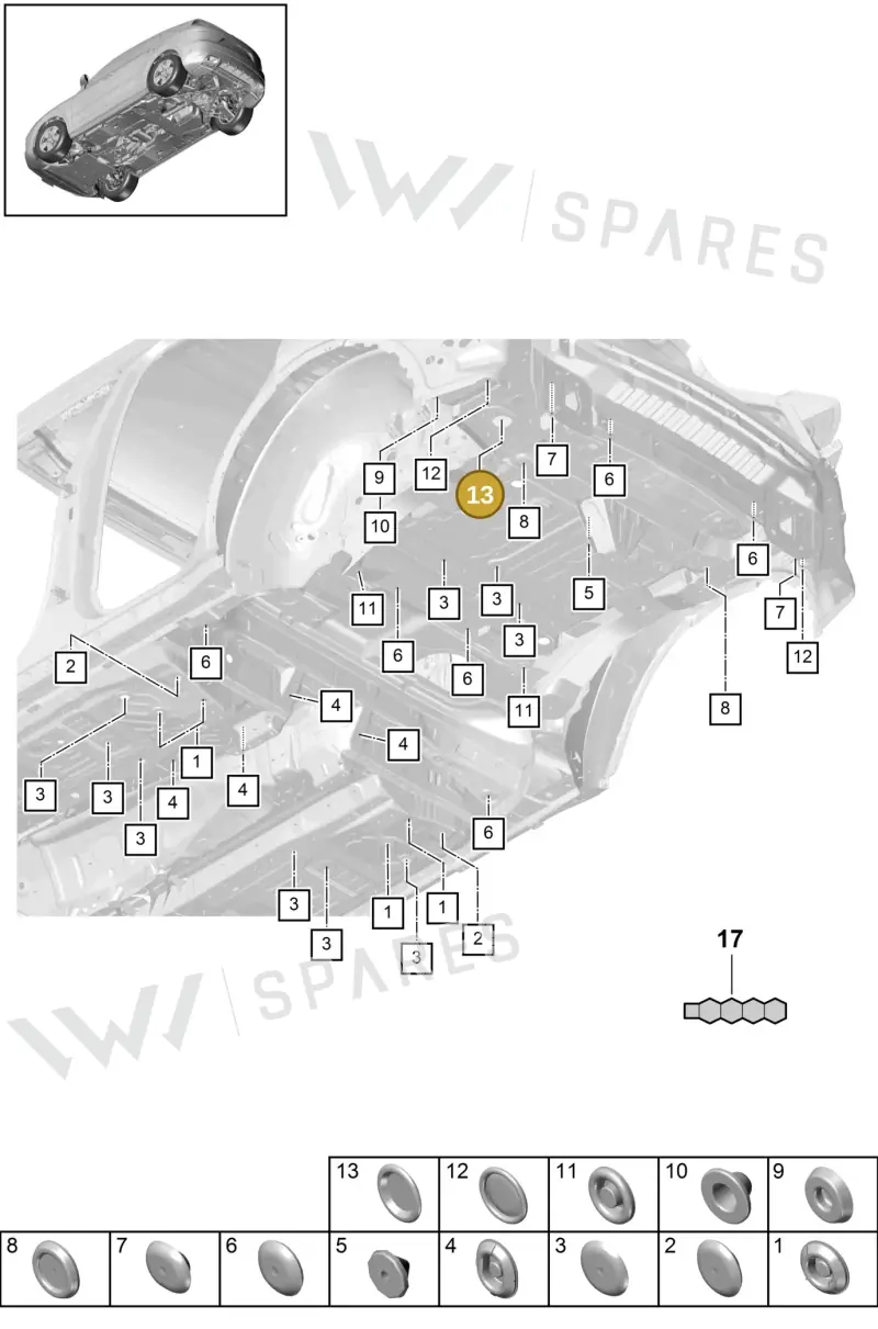 PAF00800200 Porsche Bungs