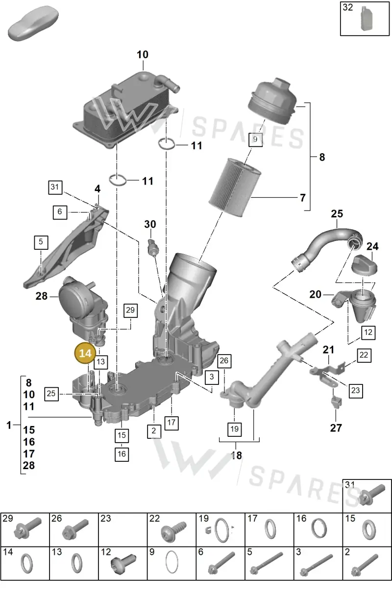 PAF008085 Porsche O-Ring