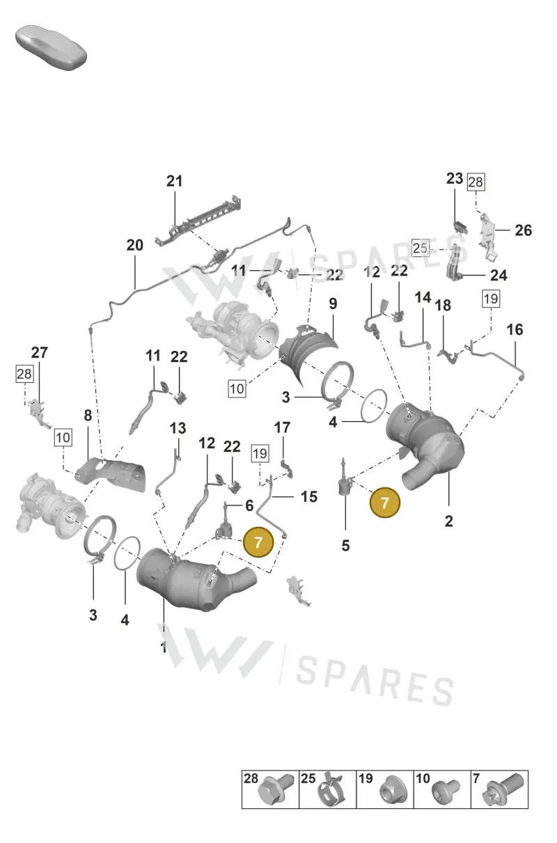 PAF008145 Porsche Hexagon Head Bolt