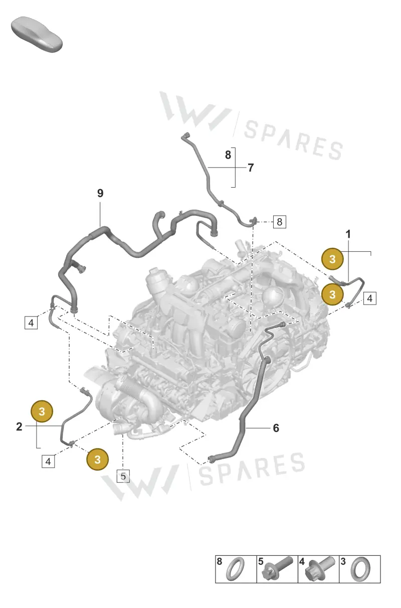 PAF008288A Porsche O-Ring