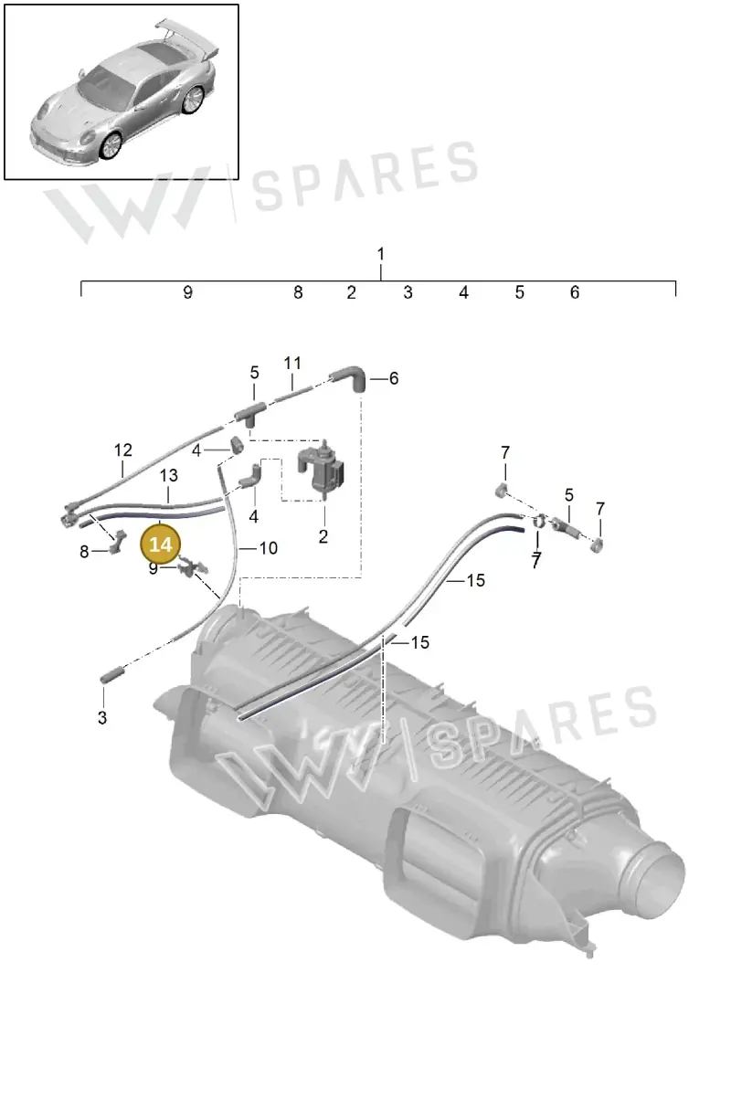 PAF008618 Porsche Protective Hose