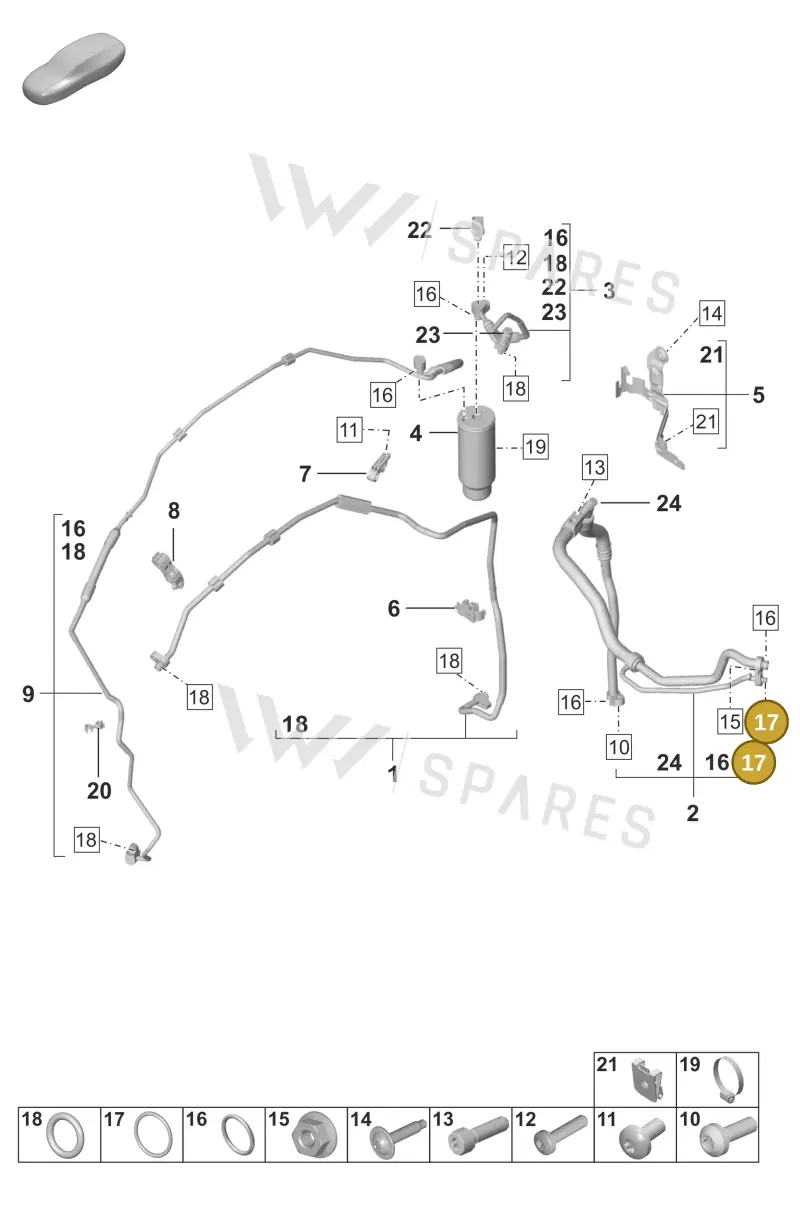 PAF008628 Porsche O-Ring