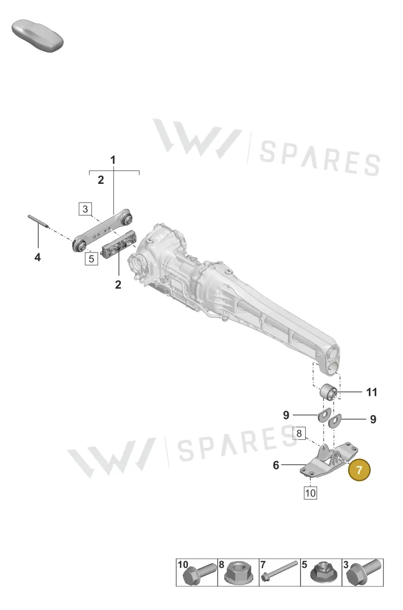 PAF008651 Porsche Hexagon Bolt