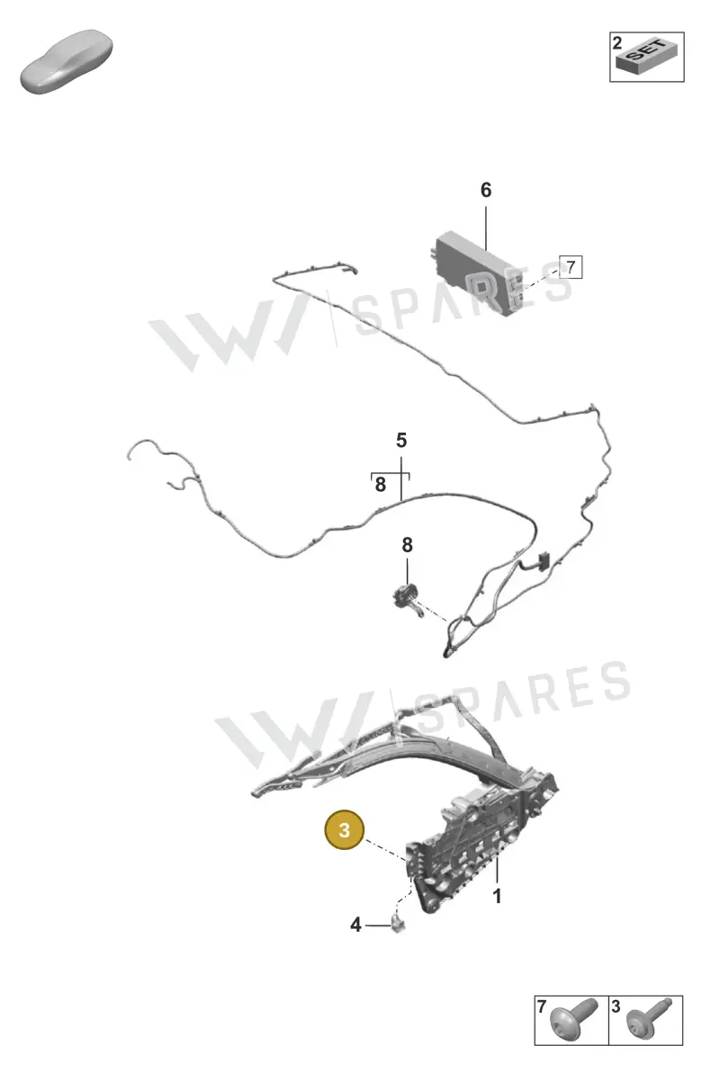 PAF008876 Porsche Hexagon Socket Head Bolt (Combi)