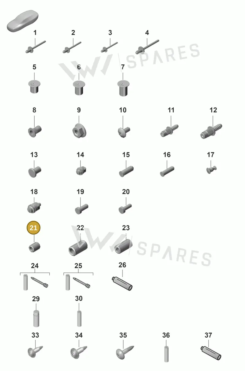 PAF008976 Porsche Threaded Insert