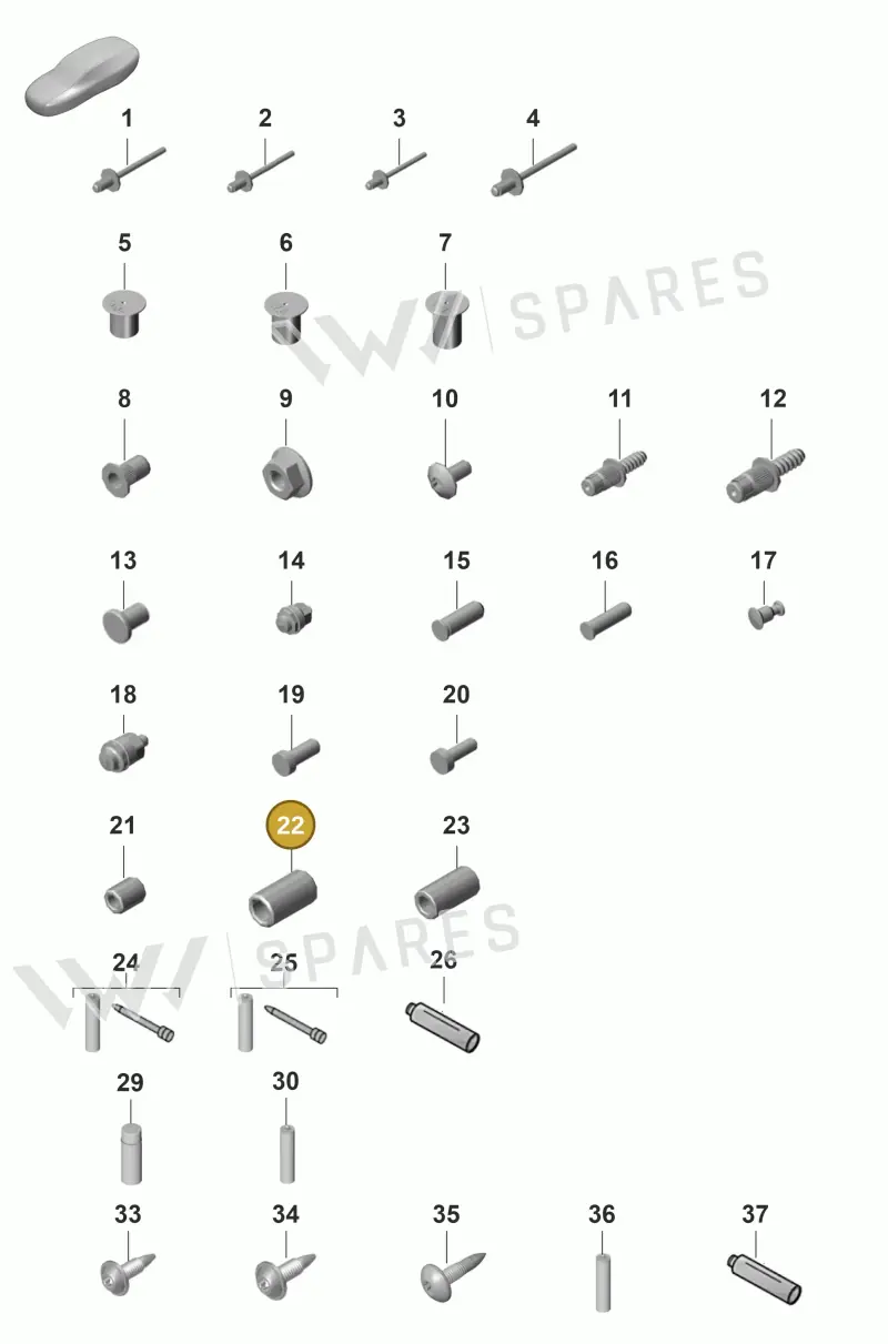 PAF008978 Porsche Threaded Insert