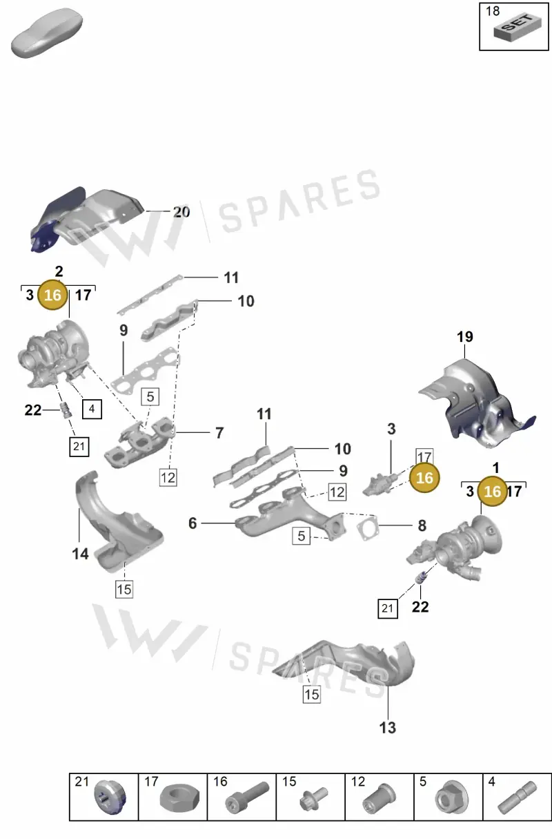 PAF009238 Porsche Bolt with Washer