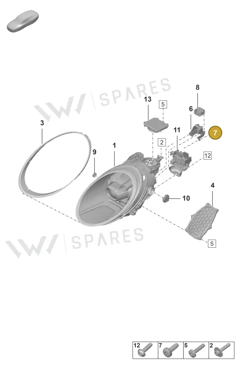 PAF009300 Porsche Round Head Screw