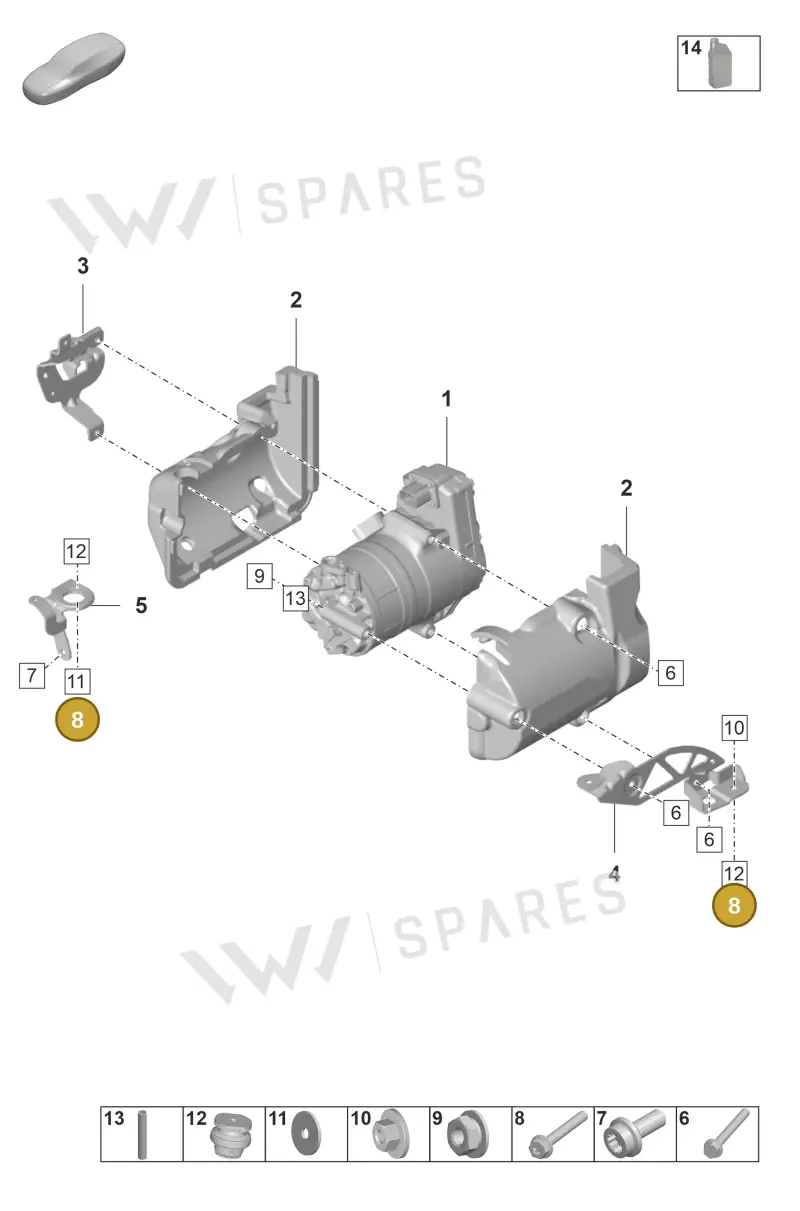 PAF009381 Porsche Hexagon Flange Screw