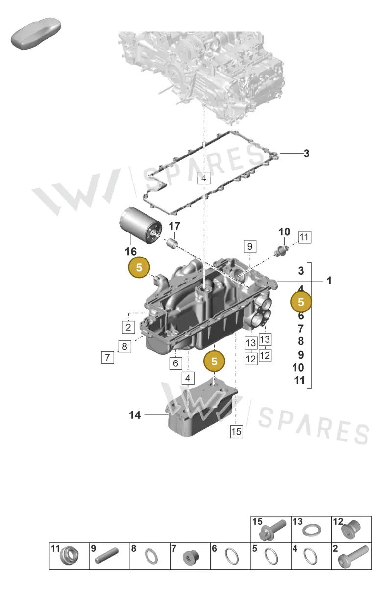 PAF009485 Porsche O-Ring