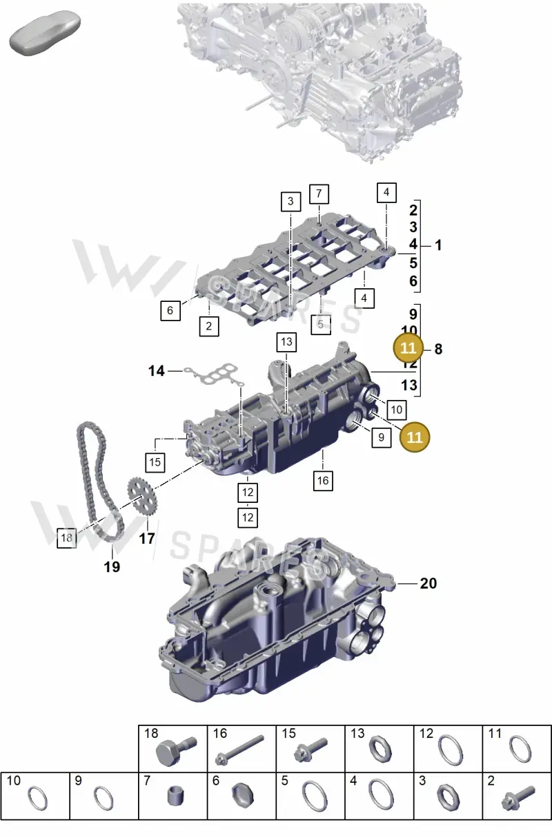 PAF009487 Porsche O-Ring