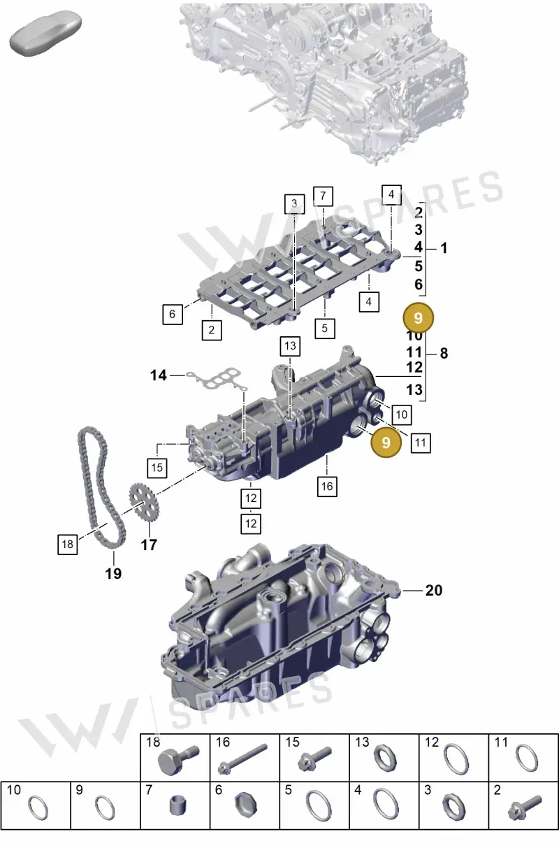 PAF009489 Porsche O-Ring