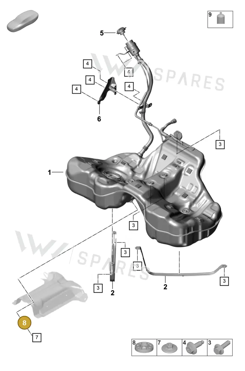 PAF009495 Porsche Plastic Washer
