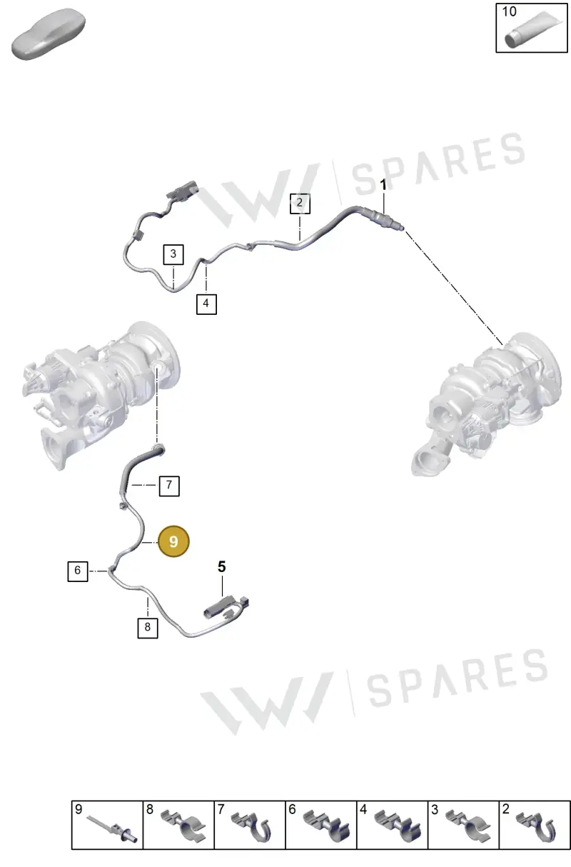 PAF009558 Porsche Cable Ties with Bracket