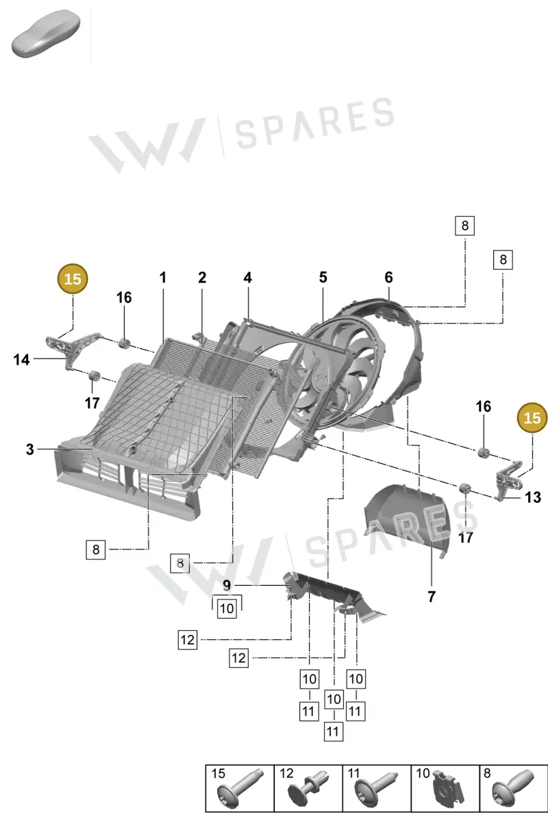PAF009798 Porsche Oval-Head Screw