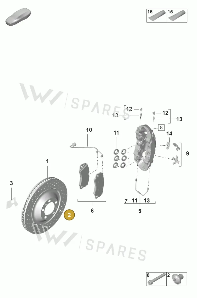 PAF009830 Porsche Hexagon Socket Head Bolt Self-Locking
